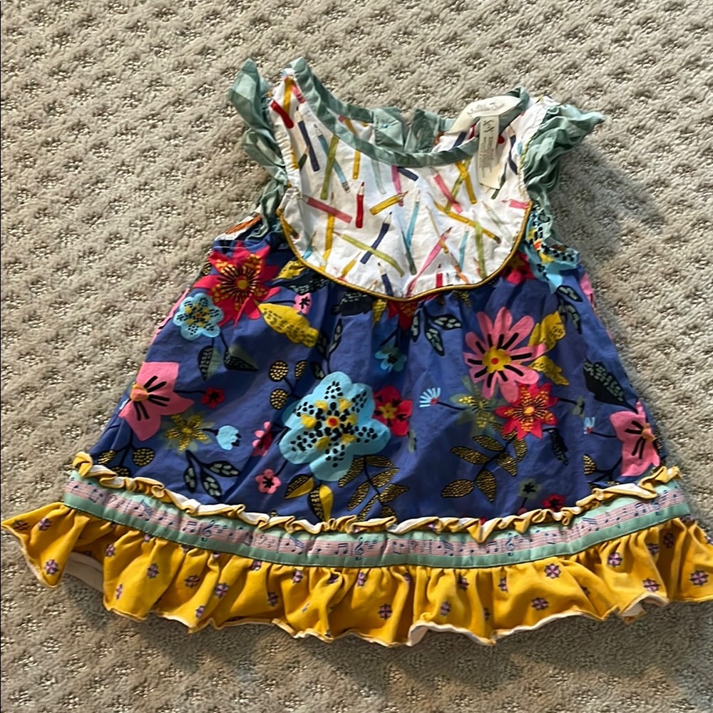 Matilda Jane Multicolor Floral Ruffle Dress